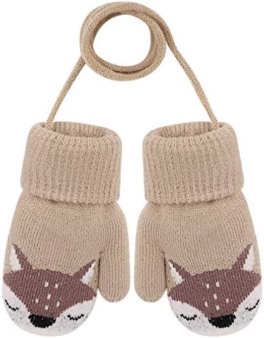 AIDIER Baby Boys Girls Winter Knitted Mittens Warm Fleece Lined Gloves for Kids 0-3 Years