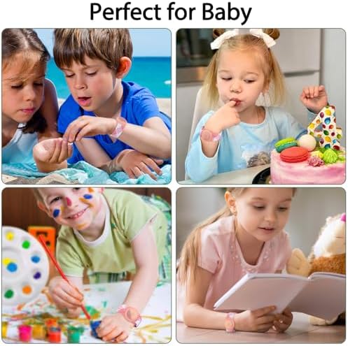 Air Tag Wristband For Kids Stretchy Adjustable Nylon Air Tag Holder For Kids With Full Coverage Design (Pink/White)