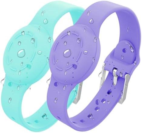 Airtag Bracelet for Kids Airtag Wristband Kids with Adjustable airtag band Waterproof silicone Airtag holder Airtag Bracelet Compatible Apple air tag for toddlers kids adults