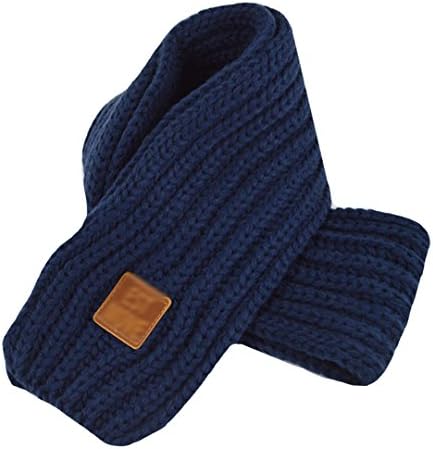 AiSi Kids Solid Color Soft Warm Knitted Scarf