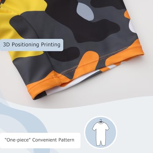 Aisyee Boys Swimming Costume Kids Short Sleeve Swimsuit Boys One Piece Swimwear Child Rash Guard Bathing Suit 3-16 Years