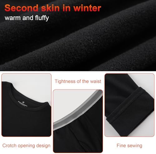 AKKQHH Kids Thermal Base Layer Set Winter Underwear Skins For Boys Long Sleeve Top And Long Johns Bottoms Suit