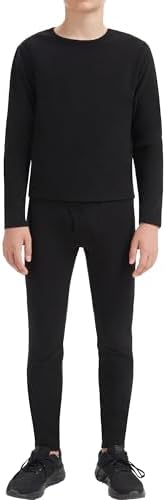 AKKQHH Kids Thermal Base Layer Set Winter Underwear Skins for Boys Long Sleeve Top and Long Johns Bottoms Suit
