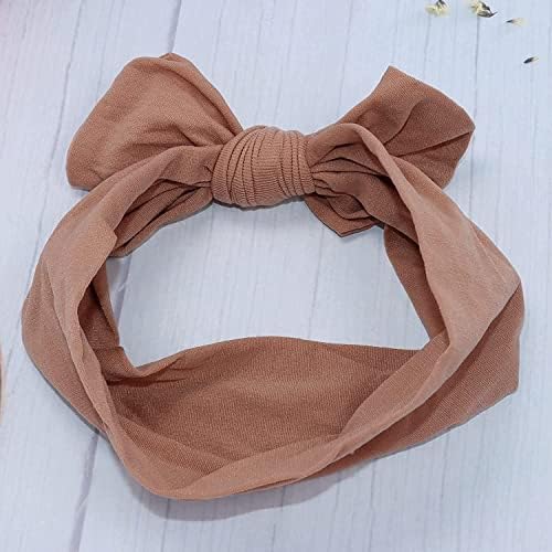 ALinmo 20PCS Baby Nylon Headbands Baby Turban Headband Bowknot Headbands Stretchy Soft Wide Headbands For Babies Elastic Headbands For Newborn Baby Girl Infant Multicolor