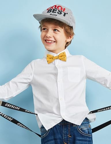 Alizeal Boys Pre-tied Bow Tie Polka Dot Stripe Novelty Pattern Birthday Party School Kids Bow Tie