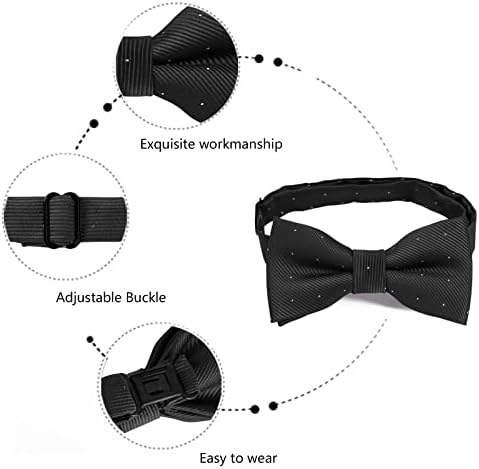 Alizeal Boys Pre-tied Bow Tie Solid Color Fancy Plain Adjustable Party Birthday Kids Bow Tie