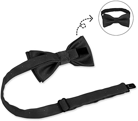 Alizeal Boys Pre-tied Bow Tie Solid Color Fancy Plain Adjustable Party Birthday Kids Bow Tie