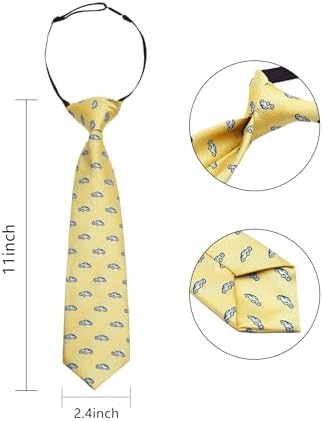 Alizeal Toddler 11inch Novelty Pre-Tied Necktie Elastic Adjustable Cute Animal Pattern For School Party Birthday Tie