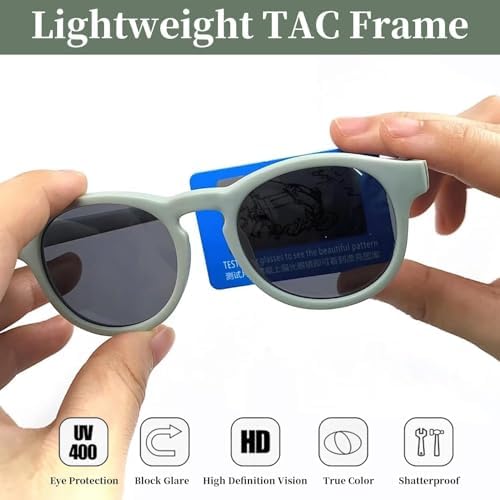 ALLGAYER Kids Flexible Polarized Sunglasses Baby Boy Girl Durable UV Protection Sunglasses With Strap Age 0-3