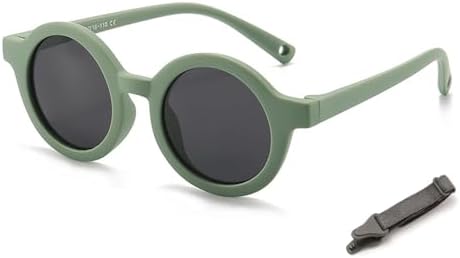 ALLGAYER Kids Flexible Polarized Sunglasses Baby Boy Girl Durable UV Protection Sunglasses with Strap Age 0-3