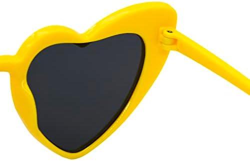 ALLY-MAGIC Kids Heart Shaped Polarized Sunglasses 70s Retro Love Heart Cat Eye Sunglasses UV400 Protection Vintage Eyewear For Girls Boys Y7ETXXTYJ