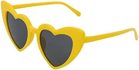 ALLY-MAGIC Kids Heart Shaped Polarized Sunglasses 70s Retro Love Heart Cat Eye Sunglasses UV400 Protection Vintage Eyewear for Girls Boys Y7ETXXTYJ