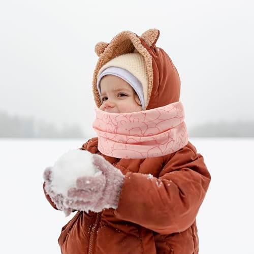 ALLY-MAGIC Kids Neck Warmer Cotton Warm Neck Scarves Cartoon Winter Windproof Necks Gaiter Thermal Multifunctional Loop Neckerchief For Toddler Boys Girls Y7ETYHWB