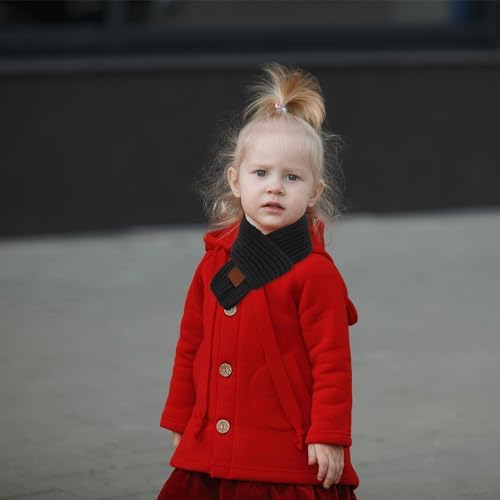 ALLY-MAGIC Kids Scarves Autumn Winter Knit Scarf Warm Solid Color Neckerchiefs Collar Neck Warmer Y6-BZWJ