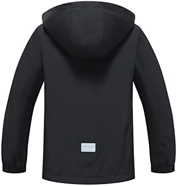 ALXHUTE Boys Girls Waterproof Rain Jacket Kids Lightweight Raincoat Windbreaker With Hood