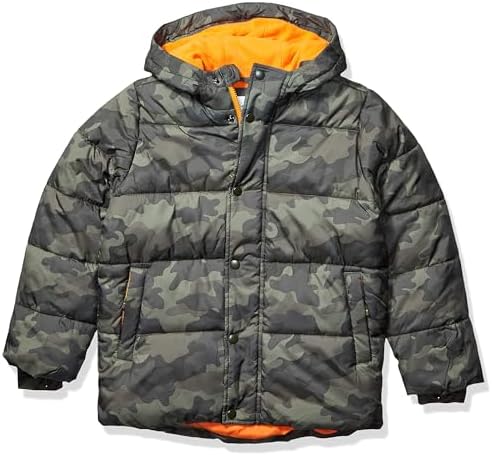Amazon Essentials Babies Toddlers and Boys' Heavyweight Hooded Puffer Jacket