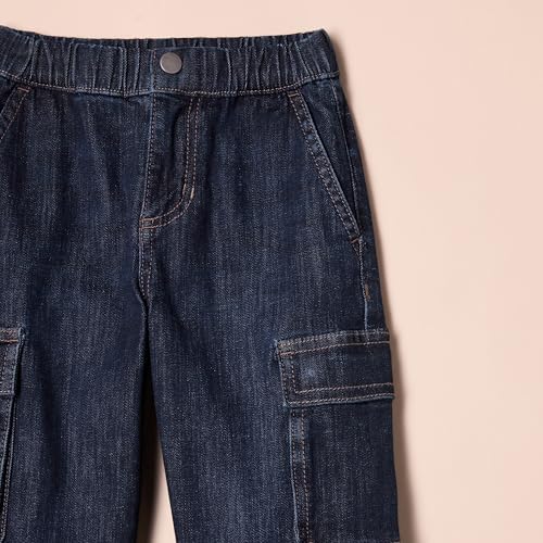 Amazon Essentials Boys' Stretch Denim Cargo Jeans