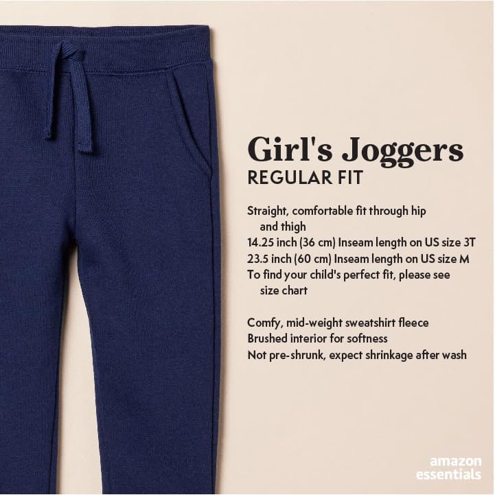 Amazon Essentials Girls And Toddlers' Joggers Multipacks