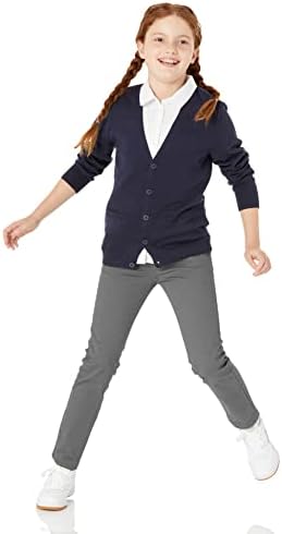 Amazon Essentials Girls And Toddlers' Uniform Slim Fit Crewneck Cardigan Jumper