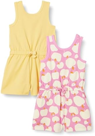 Amazon Essentials Girls' Sleeveless Knit Romper Pack of 2