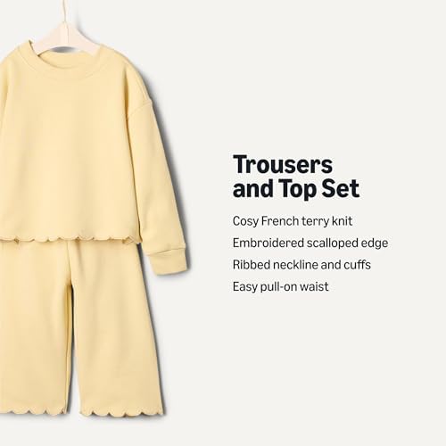 Amazon Essentials X Sofia Grainge Toddlers And Baby Girls' French Terry Trouser And Top Set