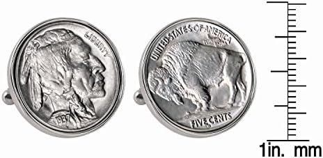 American Coin Treasures Buffalo Nickel Bezel Cuff Links