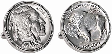 American Coin Treasures Buffalo Nickel Bezel Cuff Links
