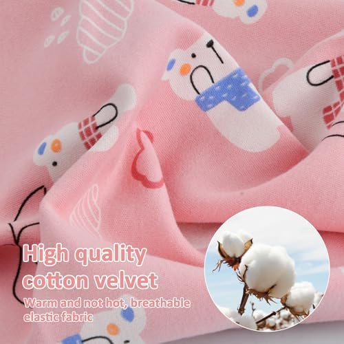 Amexo 4 PCS Kids Cotton Scarf Warm Windproof Baby Scarf Versatile Stretchy Children's Neck Scarf With Cute Pattern For Winter Spring And Autumn