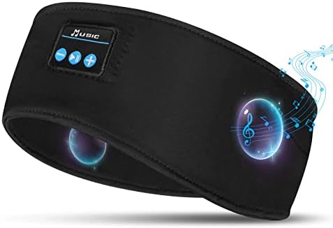 AMFUN Sleep Headphones Wireless Sports Headphones Bluetooth Headband Sleep Earphone with Ultra-Thin HD Stereo Speakers Suitable for Sports/Side Sleep/Yoga/Fitness/Relaxation (Black)