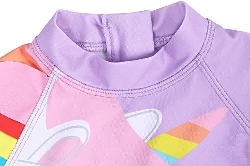 AmzBarley Girls Swimming Costume 1-Piece UV Protection Swimsuit Kids Swimwear Rash Guard Beach Holiday Swim Wear Wetsuit