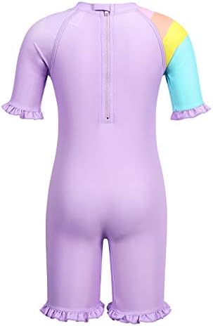 AmzBarley Girls Swimming Costume 1-Piece UV Protection Swimsuit Kids Swimwear Rash Guard Beach Holiday Swim Wear Wetsuit