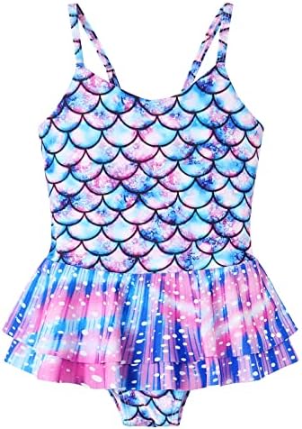 AmzBarley Girls Swimming Costume Girls Swimsuit Kids 1 Piece Mermaid Swimwear Bathing Suit
