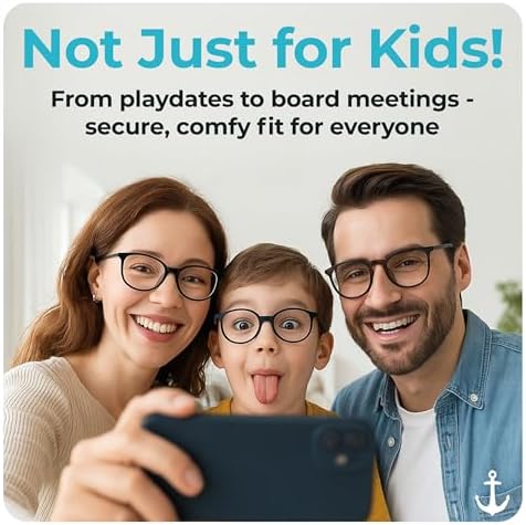 Anchor Glasses Grips 12 Pack - Anti Slip Glasses Ear Grips For Kids And Adults - Silicone Glasses Ear Hooks - Glasses Grips Behind Ears - Eyewear Holder For Sunglasses