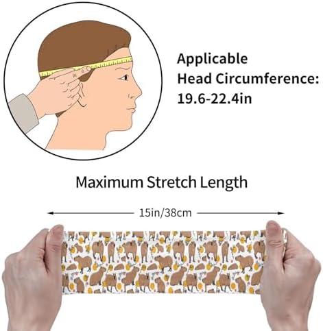 Animal Capybaras Pattern Headbands Sports Sweatband Athletic Exercise Bands Turban Hair Head For Men Women Yoga Fitness