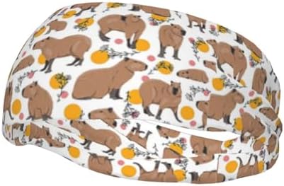 Animal Capybaras Pattern Headbands Sports Sweatband Athletic Exercise Bands Turban Hair Head For Men Women Yoga Fitness