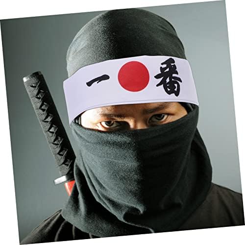 Anneome 2Pcs Japanese Bushido Headband For Sports And Cooking Chef Sweat Absorbent Hairband Traditional Ninja Style Kitchen And Exercise Accessory