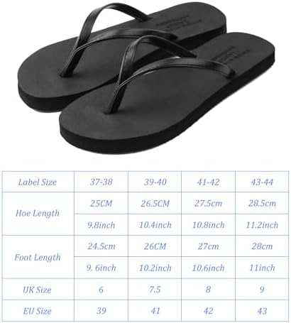 Anseom Couple Flip Flops Leather Strap Slippers Unisex Summer Beach Sandals Non-Slip Shower Slipper For Men Women