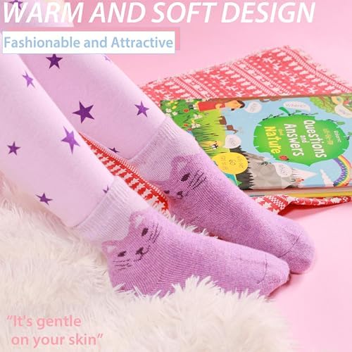 ANTSANG Kids Merino Wool Thermal Walking Socks For Toddlers Boys Girls Winter Hiking Thick Warm Heavy Cosy Crew Boot Cabin Gift Socks 6 Pairs