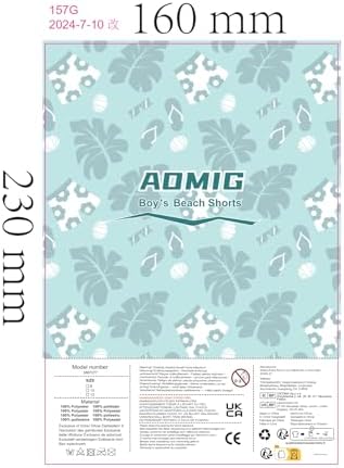 Aomig Boys Swimming Trunks Boy's Swim Trunks With Elasticated Waist Kids Cartoon Shark Beach Shorts Children Elasticated Waist Blue Beach Swimming Trunks