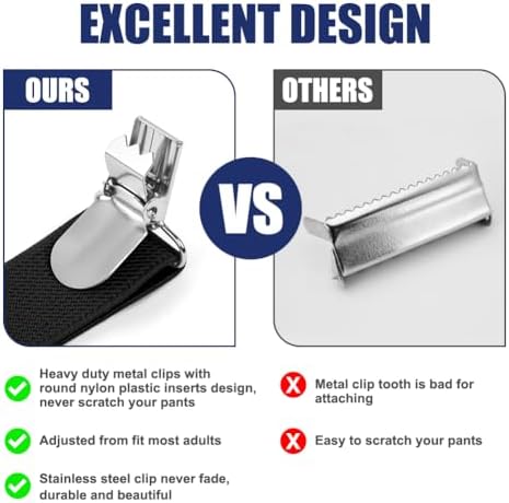 AOOWU Bow Tie And Suspender Set For Men Women Solid Color Bow Ties Mens Suspenders Y Shape With Clips On Adjustable Brace