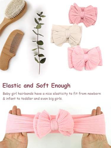 AQOKKA Baby Bows Headbands Nylon Baby Girl Headbands Newborn Hairbands Toddler Hair Accessories For Girls Infant Kids