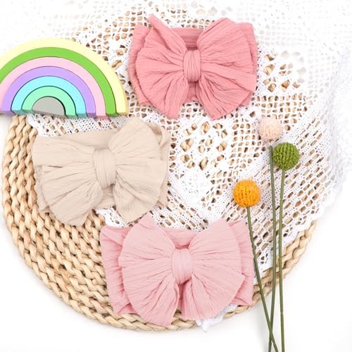 AQOKKA Baby Bows Headbands Nylon Baby Girl Headbands Newborn Hairbands Toddler Hair Accessories For Girls Infant Kids