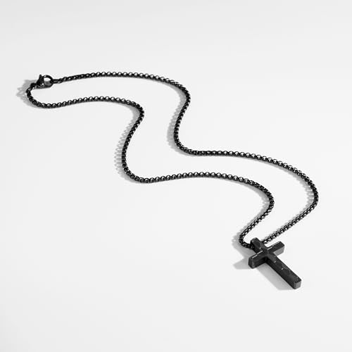 Aretas Football Gifts For Boys Stainless Steel Football Cross Necklace Pendant Chain 16/18/20/22/24 Inches Silver/Gold/Black Football Soccer Stuff Jewellery Birthday Christmas Gifts