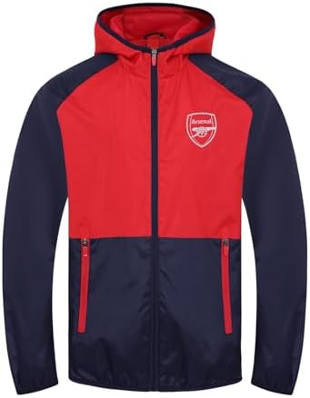 Arsenal FC Boys Jacket Shower Windbreaker Kids OFFICIAL Football Gift