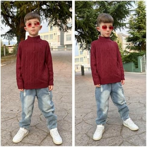 Arshiner Boys Knit Jumper Light Half Zip Children's Casual School Pullover Sweater For Autumn Winter Kids Knitwear Pullover 5-14 Years