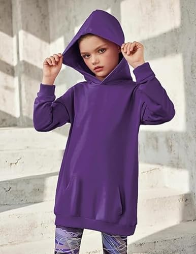 Arshiner Girl's Hoodie Long Kids Casual Autumn Winter Long Sleev Top Fashion Casual Hooded Sweatshirt For Girls 5-14 Years