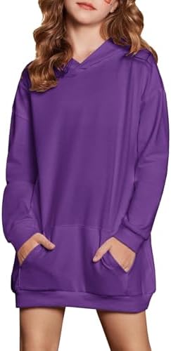 Arshiner Girl's Hoodie Long Kids Casual Autumn Winter Long Sleev Top Fashion Casual Hooded Sweatshirt for Girls 5-14 Years