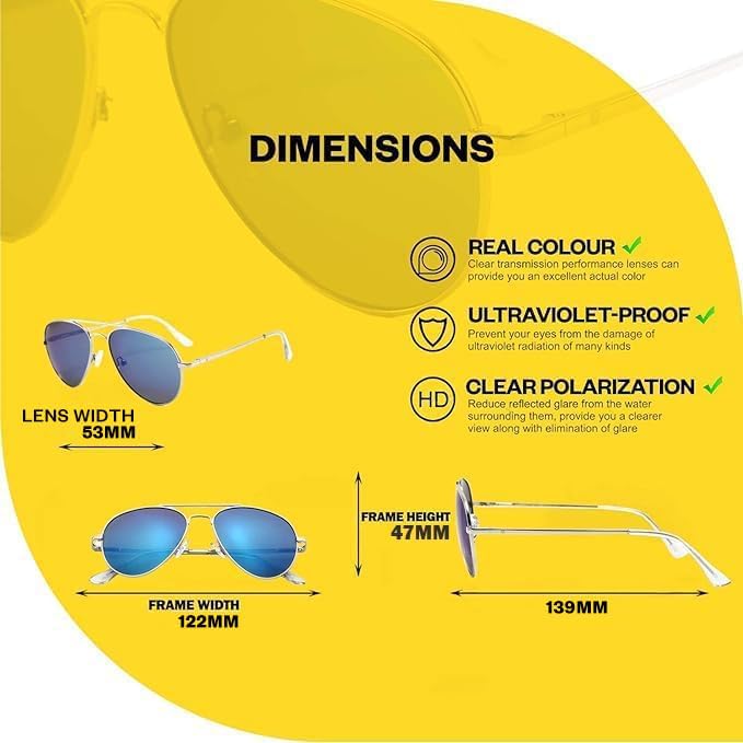 ATOM Polarized 100% UV Protection Kids Sunglasses - Aged Between 5-12 Years Children Sunglasses For Boys And Girls