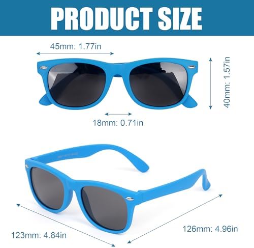 Auliuse Kids Sunglasses TPEE Flexible Frame Kids Polarized Sunglasses Baby Sunglasses For Boys Girls Children Toddler Sunglasses UV400 Protection Polarized Sunglasses For Kids Beach School Party
