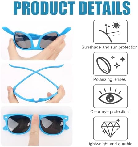 Auliuse Kids Sunglasses TPEE Flexible Frame Kids Polarized Sunglasses Baby Sunglasses For Boys Girls Children Toddler Sunglasses UV400 Protection Polarized Sunglasses For Kids Beach School Party